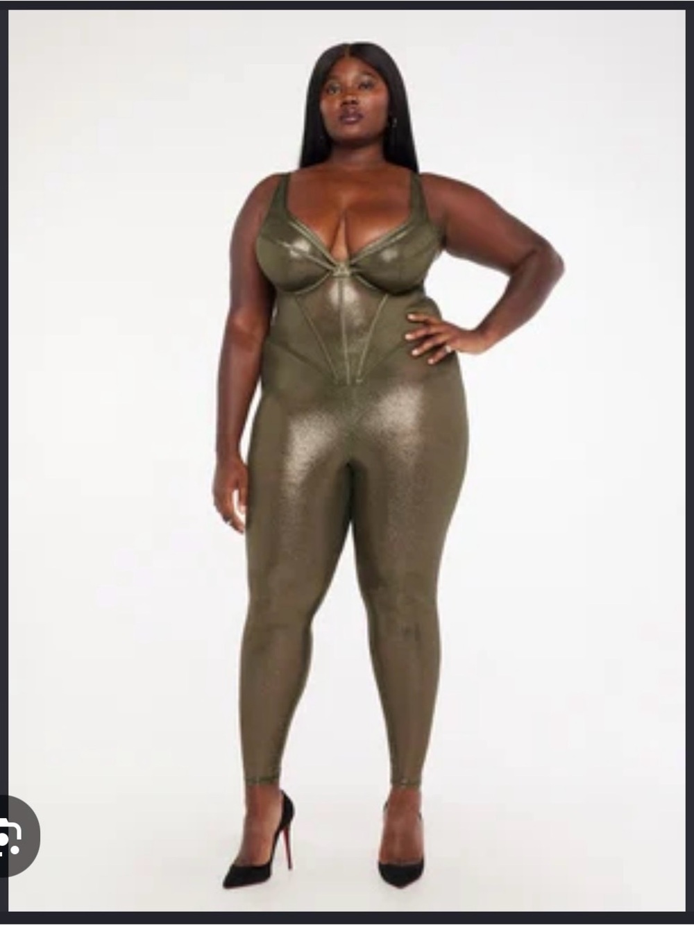 Savage X Fenty Going Platinum Mesh Crotchless Catsuit